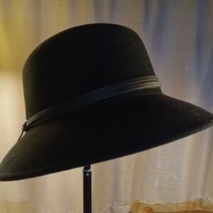 A New Day Target Vintage Style Black Wool Cloche Hat